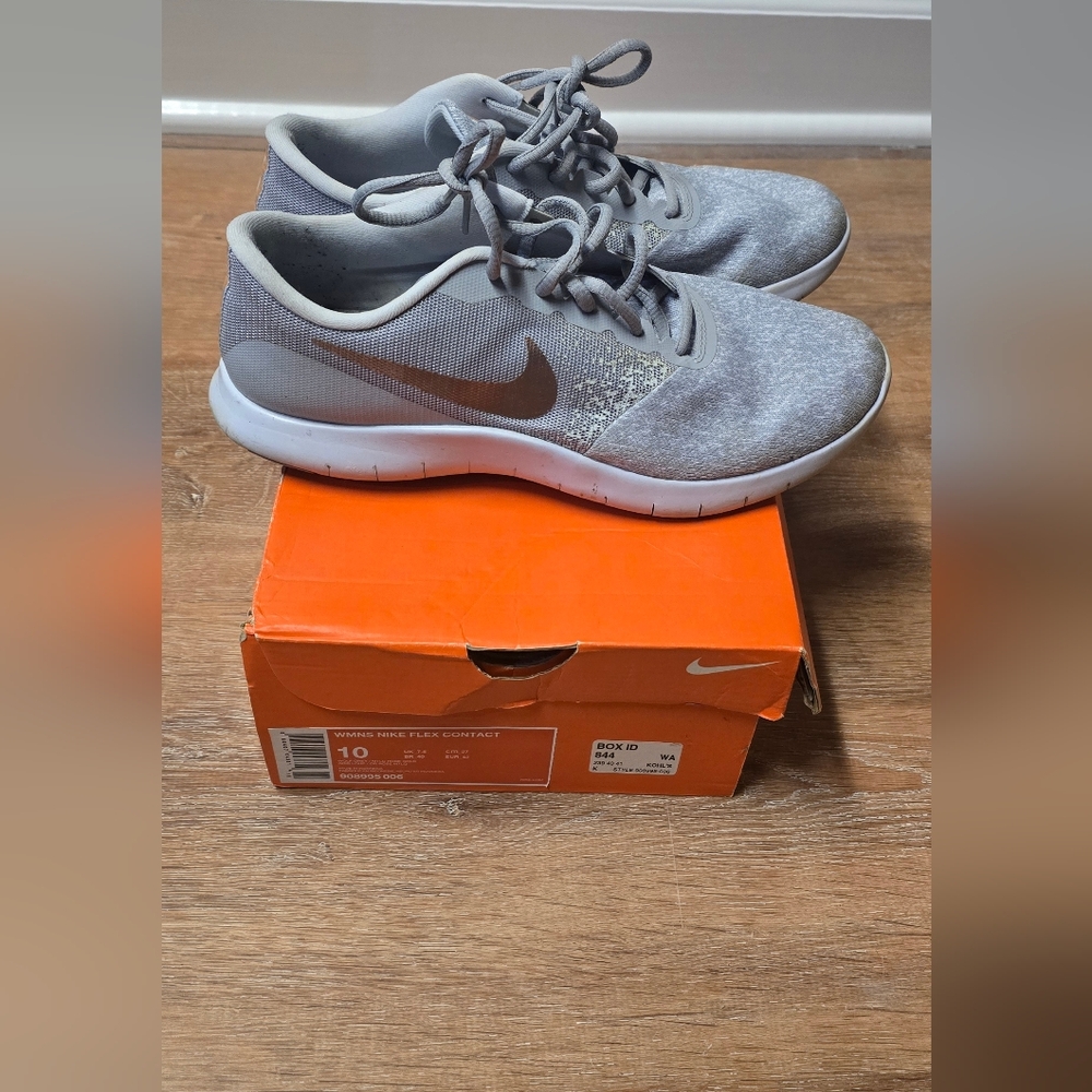 Nike Women's Flex Contact Gray Running Shoes Sneakers Size 10